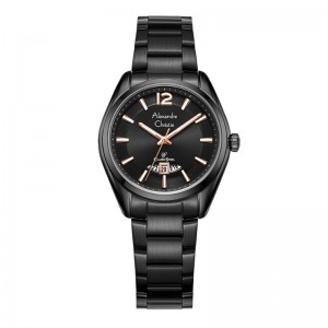 Alexandre Christie AC 8679 Black Rosegold Lady LDBIPBARG